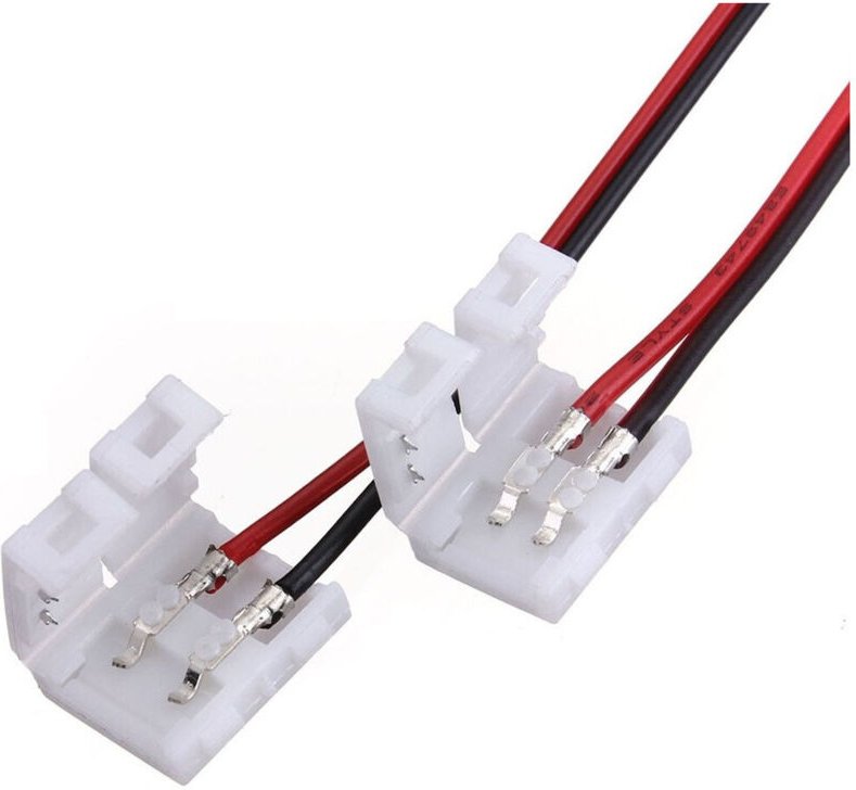 Trade Shop Traesio - Trade Shop - 2X single connettor clip 8MM für strip led strip smd -