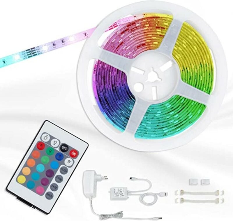 Briloner - leuchten, led Band 5m, 150 x rgb-led, 24 w, selbstklebend