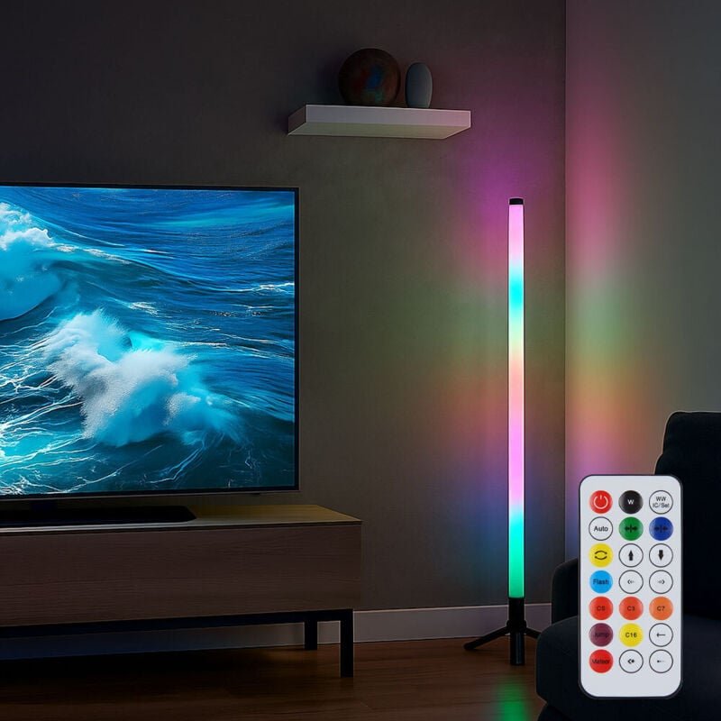 Globo Lighting - Stehleuchte Standlampe Wohnzimmerleuchte Regenbogen Fernbedienung usb rgb led