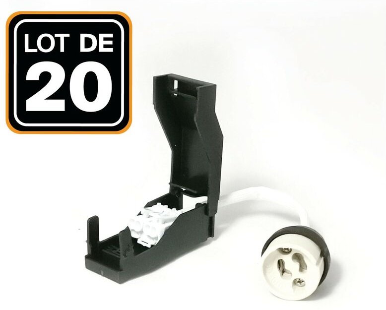Europalamp - Satz von 20 GU10 Keramikfassungen Automatisch 230V Klasse 2