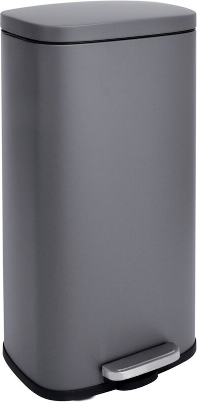 TQ30 Mülleimer grau 30L Treteimer Abfallbehälter Softclose Deckel - Svita