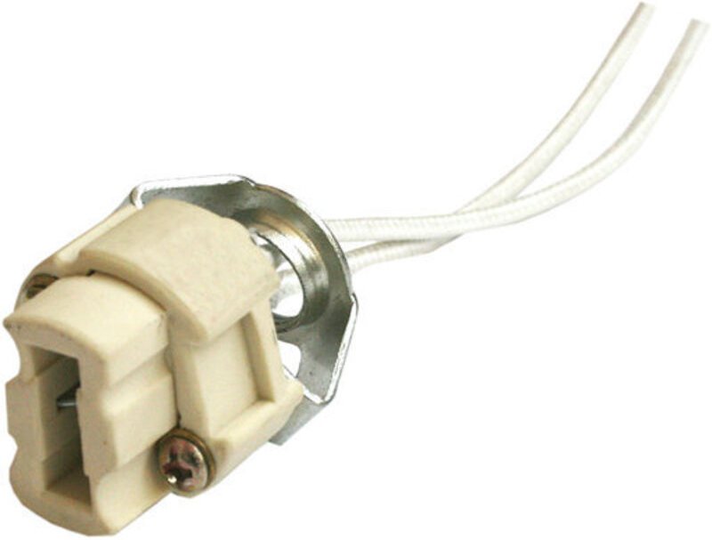 Halogen-Zweistift-G9-Halogenfassung ohne Fassung 250 V Mit 15 cm Glasfaserkabel Elektro DH. 12.073/SS 843055212121212