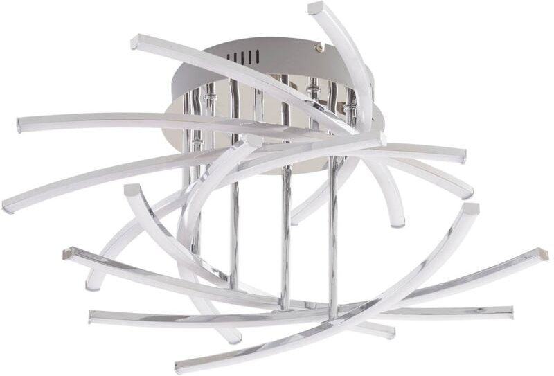 Led Deckenleuchte 'Flakira' aus Aluminium dimmbar für Wohnzimmer & Esszimmer von Lindby