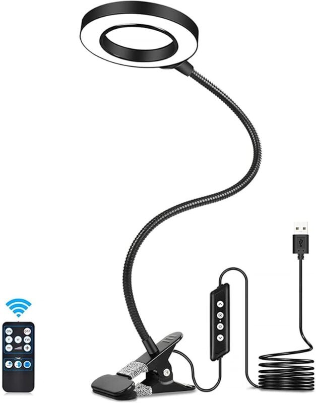 Tischlupe mit LED-Beleuchtung, 3-facher Vergrößerung, verstellbar, Licht mit 10 Helligkeitsstufen, Fernbedienung, Haltec...