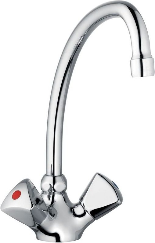 Heinrichschulte - Zweigriff Küchenbatterie classic line - mit HU-Rohrauslauf 200 mm -verchromt