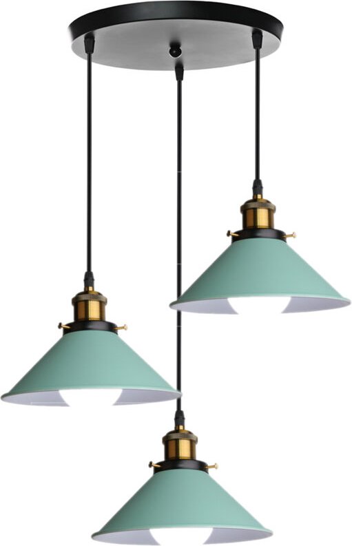 3-Flammige Pendelleuchte Vintage Industrial Metall Hängelampe E27 Höhenverstellbar für Esszimmer Küche Restaurant Cafét ...