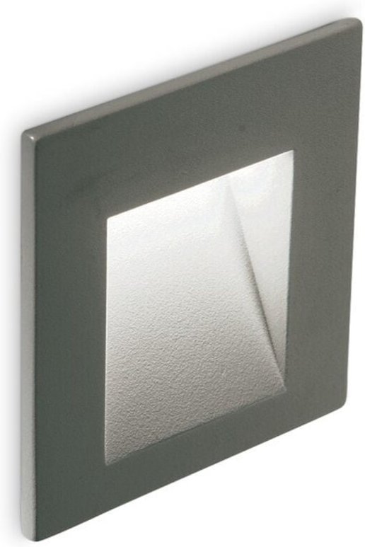 Ideal Lux - led Outdoor Quadratische Wandeinbauleuchte Anthrazit IP65, 3000K