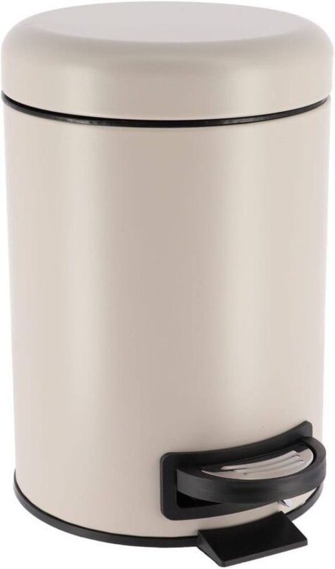 Tendance - Metallabfalleimer mit fallschutz 3l - taupe matt