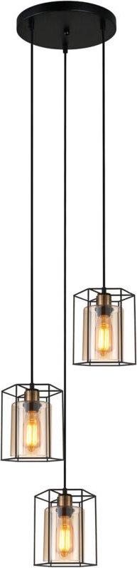 Kalula Industrielle, Retro 3-flammige Cluster-Pendel-Deckenleuchte, E27 - Italux