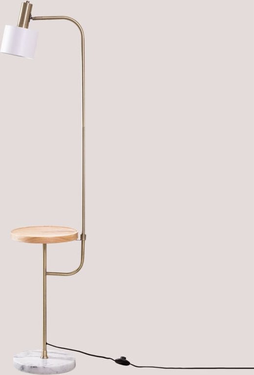 Stehlampe mit Tisch Águeda Weiss - Sklum