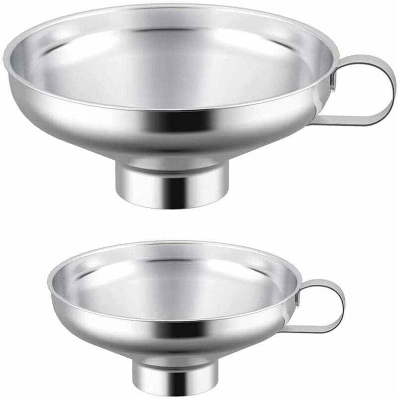 2-teilige Einmachtrichter, Marmeladentrichter aus Edelstahl, Weithalstrichter, Weithalstrichter aus Edelstahl zum Umfüll...