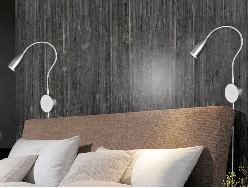 Fischer&honsel - 2er set led Wandlampen dimmbar, Leselampen Wandmontage, Breite 8cm