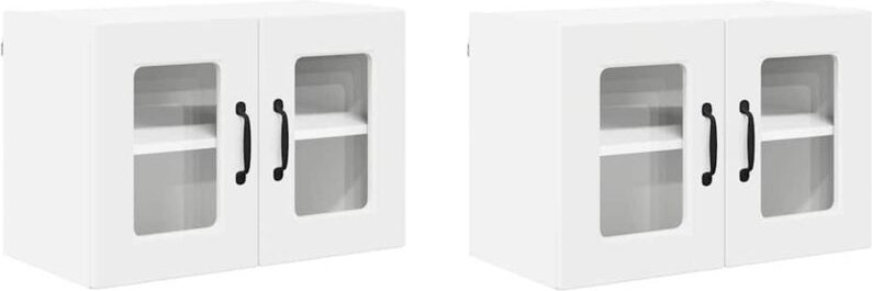 Küchenschrank mit Tür 2 pcs Weiß 60 x 31 x 40 cm Holzwerkstoff vidaXL