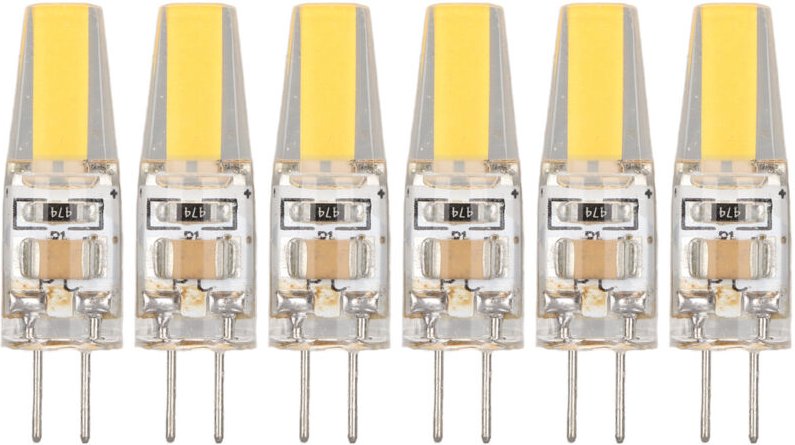 Eosnow - 6 Stück 6 w 500 lm G4 led cob Silica Gel Energiesparlampe Glühbirne für Deckenleuchte Wandleuchte Tischleuchte ...