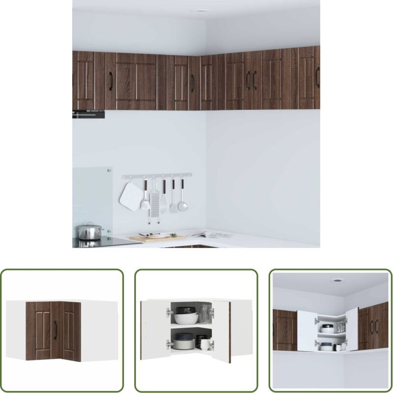 Küchenschränke Holz - Küchenschrank Braun Eichen-Optik 57 x 57 x 40 cm Holzwerkstoff