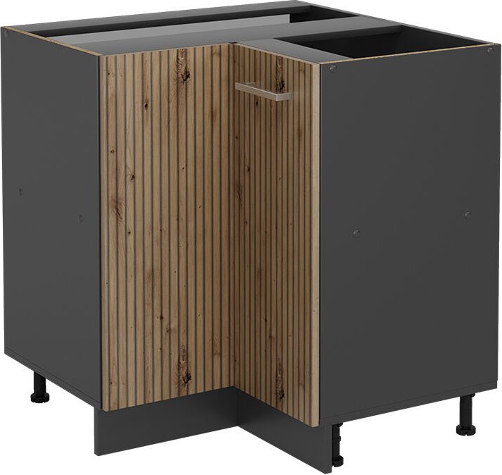 Vicco - Eckunterschrank R-Line, Artisan-Eiche, 75.6 cm ohne Arbeitsplatte