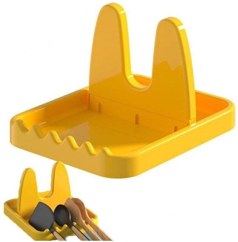 Klappbarer Topfdeckelhalter (2 Stück), multifunktionales Küchenregal, Pfannenwenderhalter, Löffelhalter, Arbeitsplattenr...