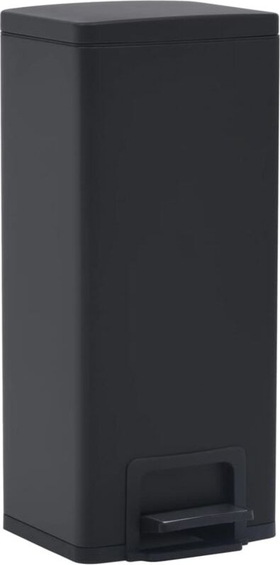 Vidaxl - Mülleimer mit Pedal Anti-Fingerabdruck 30 l Schwarz Edelstahl