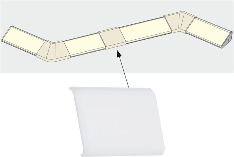 Delta Profil Cover 4er Pack Satin Kunststoff Lichtbänder - Paulmann