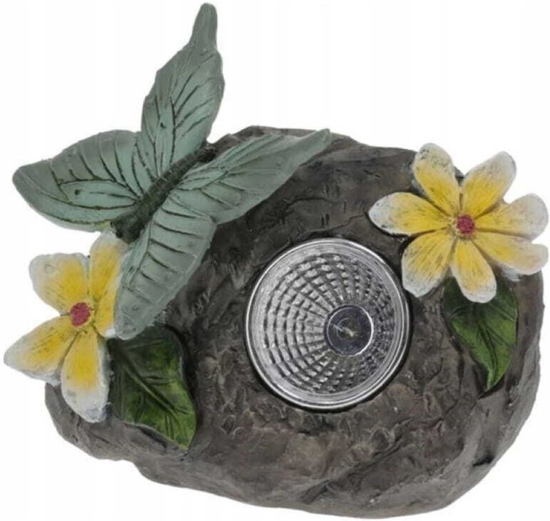 Solar Gartenlampe Schmetterling auf Stein 10 cm