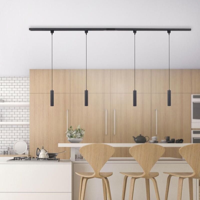 Pendellampe Hängeleuchte Lichtschiene beweglich LED Esszimmerlampe H 120 cm