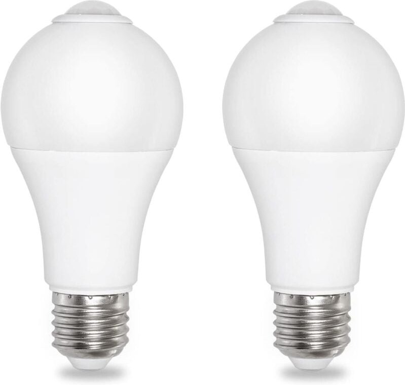 Kcvv - Dämmerungssensor-Glühbirne E27, 12 w, Kaltweiß 6000 k, 1000 lm, ac 230 v, 120 Grad, automatisches Ein-/Ausschalte...