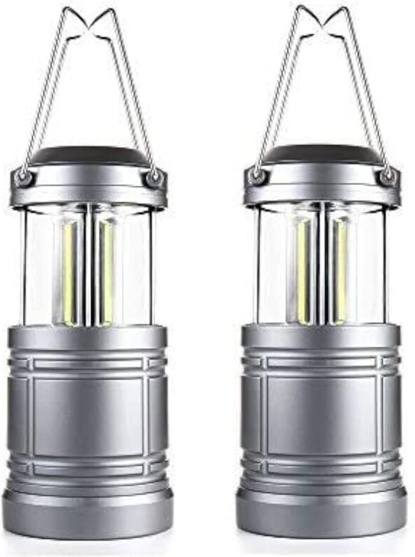 Thumbnail - 2er-Pack LED-Campinglaternen, batteriebetriebene Hängelaternen – Überlebenskit für Hurrikan, Notfall, Sturm, Stromausfal...