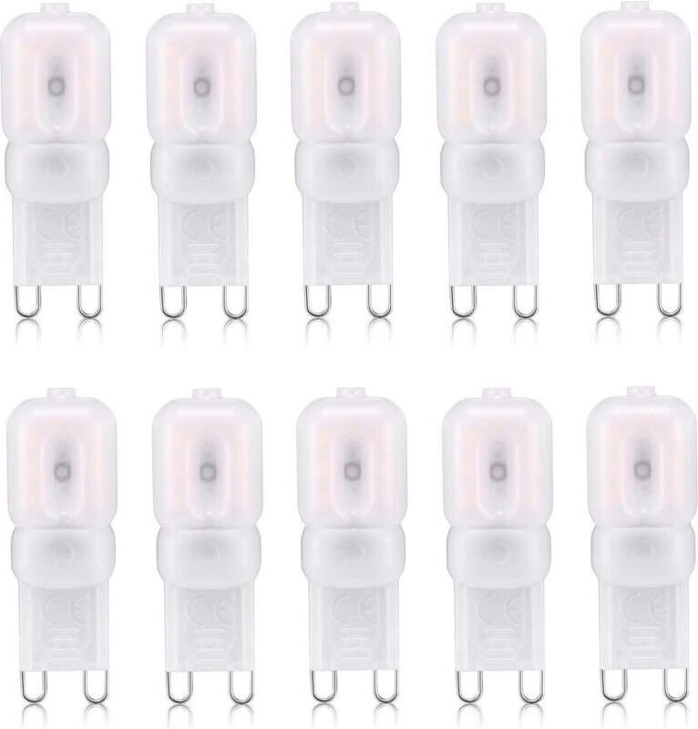 G9 LED-Lampe, warmweiß, 3000 K, 3 W, 220 V, nicht dimmbar, 10er-Packung