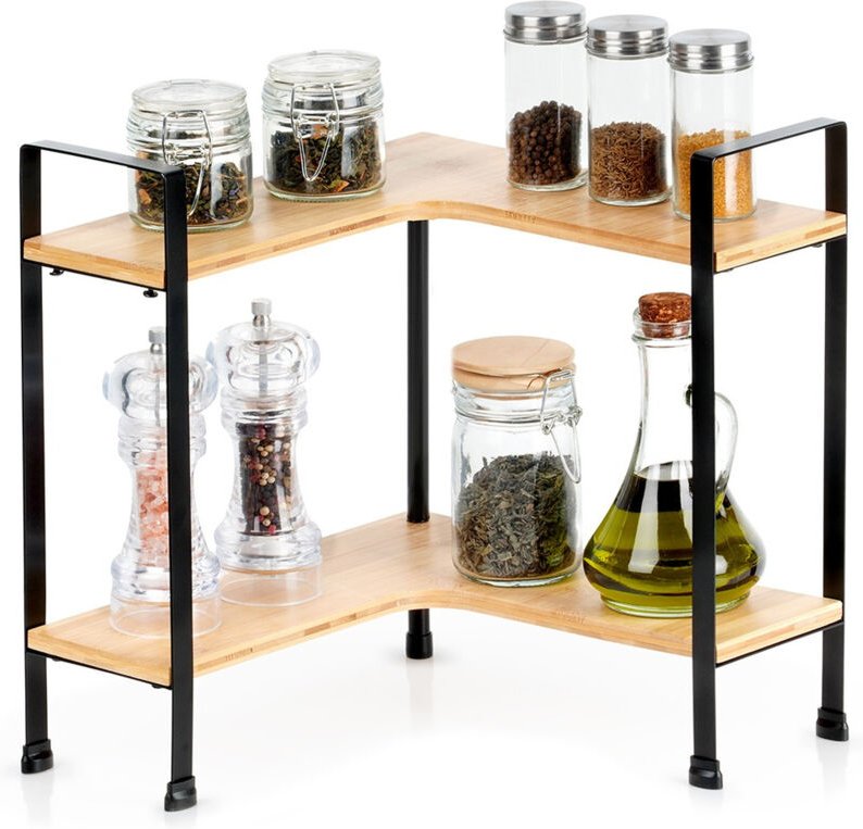 Küchenregal, Ecke, gestuft, für Arbeitsplatte, Schrank, Organizer-Ständer