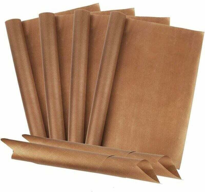 Dauerhaftes Backblech (6er-Pack, 40 x 60 cm) Hochwertiges Fiberglas-Backpapier, wiederverwendbar, hitzebeständig und ant...