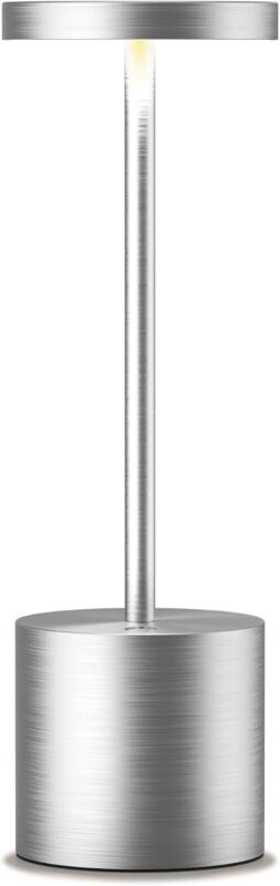 Wiederaufladbare kabellose Tischleuchte, tragbare LED-Schreibtischlampe, dimmbare kabellose Tischleuchte mit 3 Farben, s...