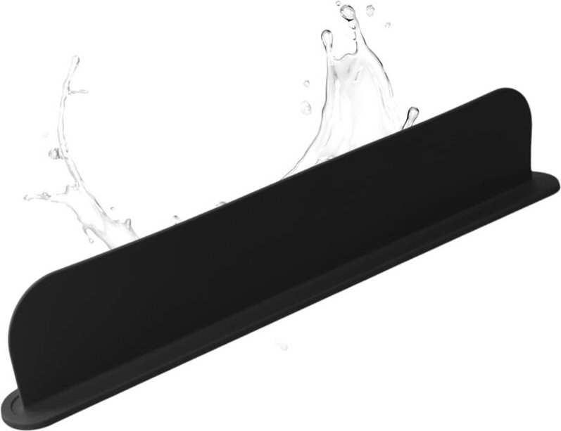 Silikon-Spritzschutz für Spülbecken, Wasserspritzschutz für Küchenspülen und Kücheninseln, wiederverwendbar (schwarz)