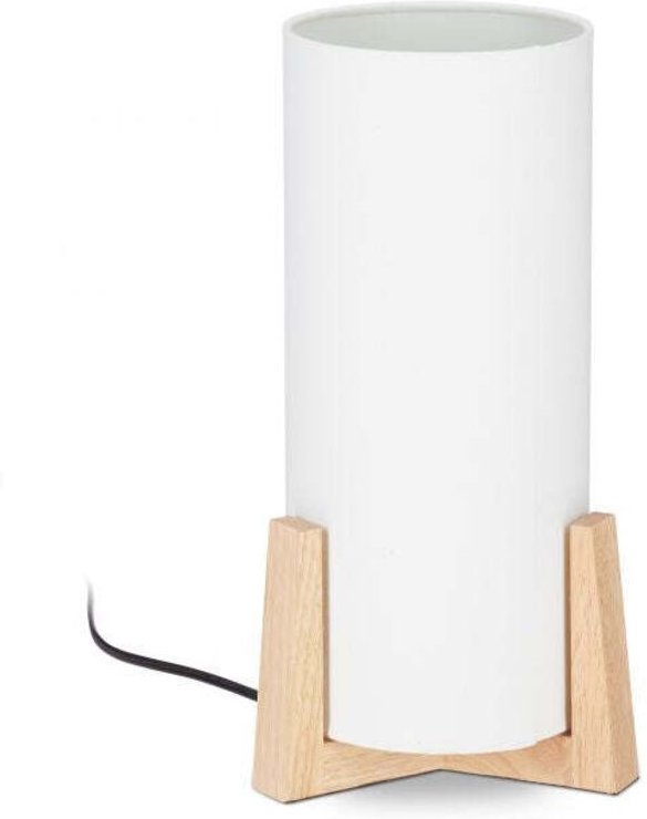 Tischlampe mit holzsockel 883