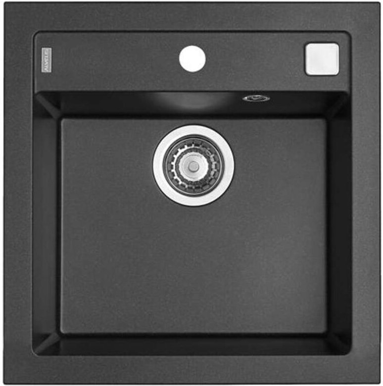 Alveus Formic - Granit-Spüle, 52x51 cm, mit Ablaufbedienung, Twilight 1103766