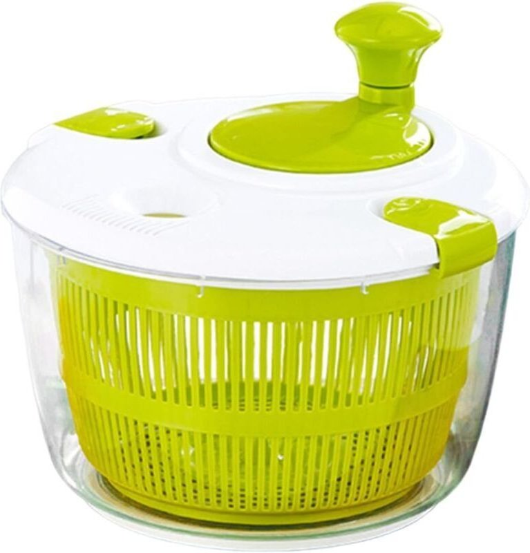 Salatdörrgerät (5 l), Kunststoffkorb (25 x 16 cm), großes Fassungsvermögen, Schleuderfunktion zum Waschen und Trocknen