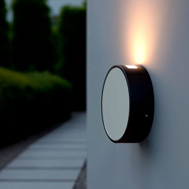 Ledkia - LED-Wandleuchte Aussen 6W Aluminium Crono Grau 3000K Warmweiß