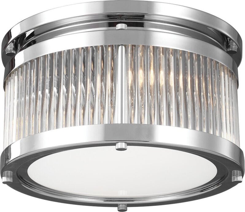 Elstead - Paulson - 3 Licht Badezimmer Unterputz Deckenleuchte Chrom IP44, G9