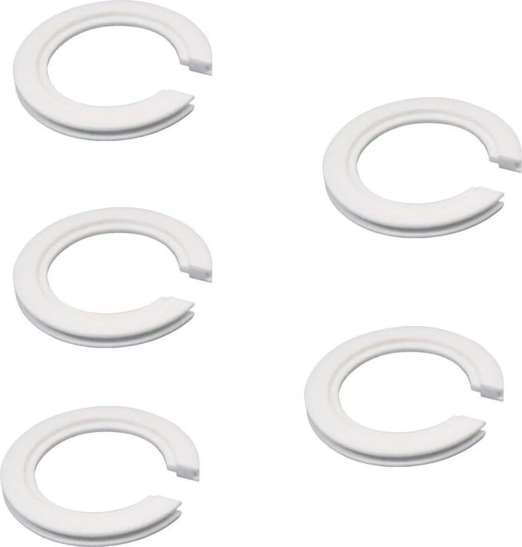 Set mit 5 Lampenschirmring-Adaptern von E27 auf E14, 42 mm auf 29 mm, Kunststoff-Reduzierring, passend für die meisten B...