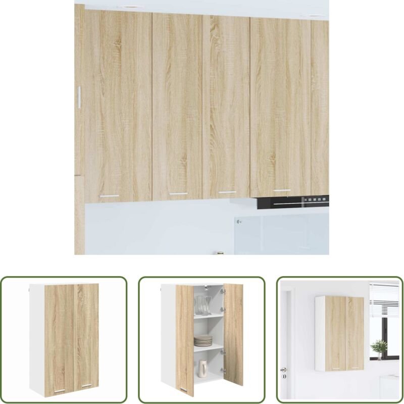 Holzschrank - Hängeschrank Sonoma-Eiche 60 x 31 x 100 cm Holzwerkstoff