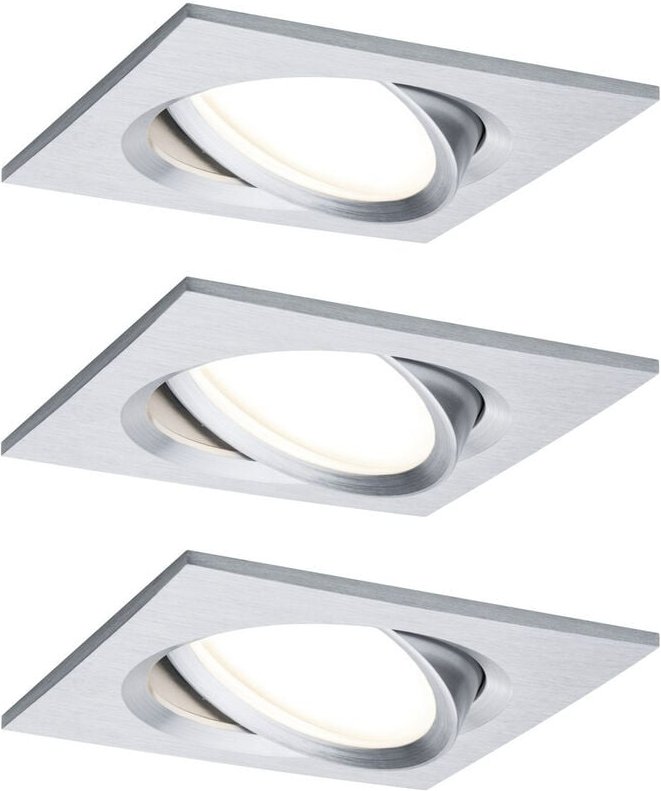 Paulmann 93680 LED-Einbauleuchte 3er Set 18 W Aluminium (gedreht)