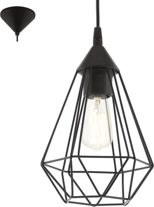 Eglo - Pendelleuchte Tarbes schwarz ø 17,5 cm E27 Pendelleuchte