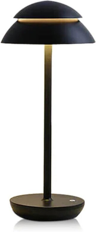 Lampada da tavolo a forma di fungo, illuminazione indiretta a LED, ricaricabile, 3 modalità di colore, dimmerabile