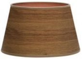 Fabrilamp - lampenschirm salma e27 dunkel holz 15dx12dx13h konisch offen konisch