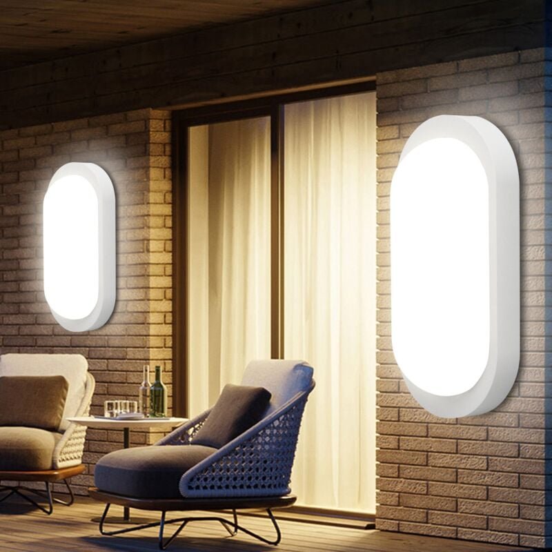 Oraymin - Wandleuchte 2 Stücke Kellerlampe mit Bewegungsmelder IP65