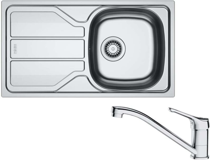 Sets - Küchenset N96, Edelstahlspüle fln 611-78/44 und Armatur fb 250.031, chrom 101.0731.374 - Franke