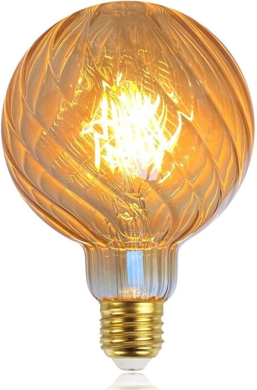 Retro-Glühbirne mit unregelmäßiger Diamantdiagonale, 220 V, 4 W, 2700 K, Golddiagonale G95