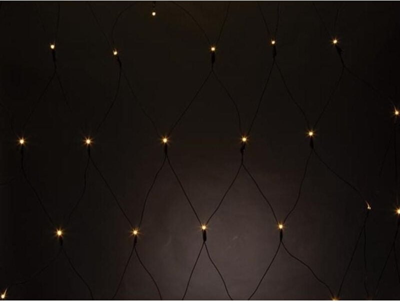 Vellight - Spika led - 2 x 2 m - 144 LEDs - Warmweiß - schwarzes Kabel - 36 v