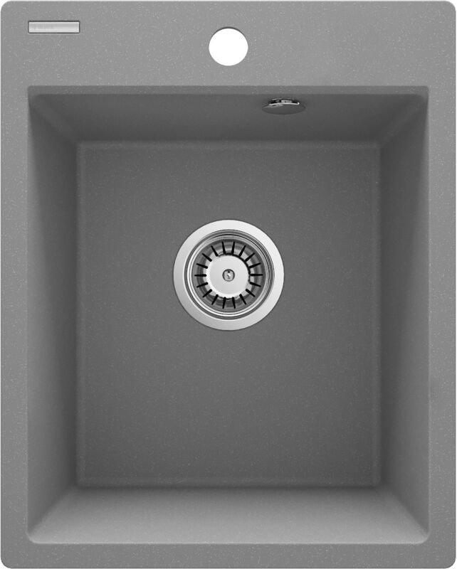 Einzelbecken-Küchenspüle 40 x 50 mm in der Farbe Metallic-Grau Deante CORIO ZRCS103 Metallisches Grau