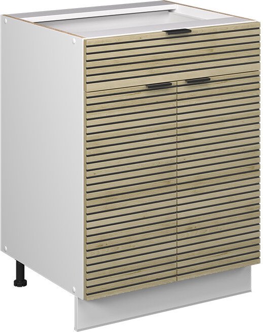 Küchenschränke Fame-Line, Eiche Paneel, 60 cm mit Schublade, ohne Arbeitsplatte Vicco