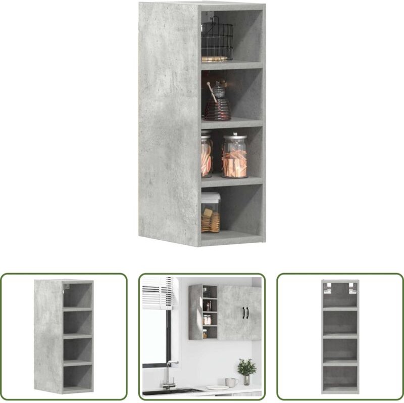 Holzwerkstoff - Hängeschrank Riga Betongrau 20x29,5x60 cm Holzwerkstoff